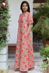 Bizzy Lizzy Front Zipper Kaftan in Floral Print