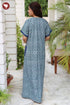 Bizzy Lizzy Front Zipper Kaftan in Floral Print