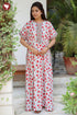 Bizzy Lizzy Front Zipper Kaftan in Floral Print