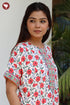 Bizzy Lizzy Front Zipper Kaftan in Floral Print