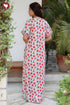 Bizzy Lizzy Front Zipper Kaftan in Floral Print