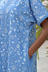 60’s Cotton Short Sleeve Kaftan In Floral Print