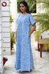 60’s Cotton Short Sleeve Kaftan In Floral Print