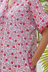 60’s Cotton Short Sleeve Kaftan In Floral Print