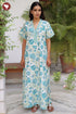 60’s Cotton Short Sleeved Kaftan in Floral Print