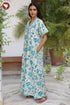 60’s Cotton Short Sleeved Kaftan in Floral Print