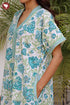 60’s Cotton Short Sleeved Kaftan in Floral Print