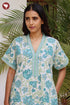 60’s Cotton Short Sleeved Kaftan in Floral Print