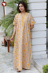 60’s Cotton Short Sleeve Kaftan In Floral Print