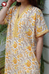 60’s Cotton Short Sleeve Kaftan In Floral Print