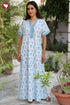 60’s Cotton Short Sleeve Kaftan In Floral Print