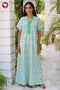 60’s Cotton Short Sleeve Kaftan In Floral Print