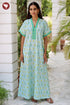 60’s Cotton Short Sleeve Kaftan In Floral Print