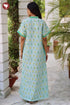 60’s Cotton Short Sleeve Kaftan In Floral Print