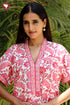 60’s Cotton Short Sleeve Kaftan In Floral Print
