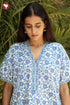60’s Cotton Short Sleeve Kaftan In Floral Print