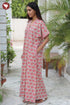 60’s Cotton V-neck Kaftan in Floral Print