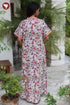 60’s Cotton V-neck Kaftan in Floral Print