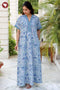 60’s Cotton Short Sleeve Kaftan in Floral Print