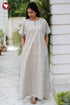 60's Cotton Short Sleeve Kaftan in Floral Print
