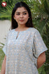 60's Cotton Short Sleeve Kaftan in Floral Print