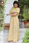 60’s Cotton Zipper Kaftan In Floral Print