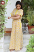 60’s Cotton Zipper Kaftan In Floral Print