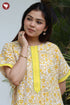 60’s Cotton Zipper Kaftan In Floral Print