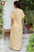 60’s Cotton Zipper Kaftan In Floral Print