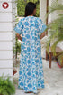 60’s Cotton Zipper Kaftan In Floral Print