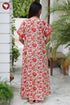 60’s Cotton Zipper Kaftan In Floral Print