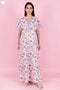 60’s Cotton Zipper Kaftan In Floral Print
