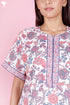 60’s Cotton Zipper Kaftan In Floral Print