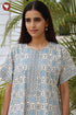 60’s Cotton Zipper Kaftan In Floral Print
