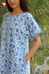 60’s Cotton Zipper Kaftan In Floral Print