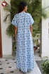 60’s Cotton Zipper Kaftan In Floral Print