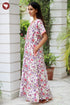 60’s Cotton Zipper Kaftan In Floral Print