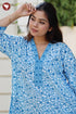 60’s Cotton Full Sleeved Kaftan In Floral Print