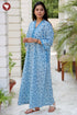 60’s Cotton Full Sleeved Kaftan In Floral Print