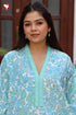 60’s Cotton Full Sleeved Kaftan In Block Print