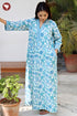 60s Cotton Full Sleeved Kaftan In Floral Print