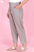 Cambric Cotton Pants In Steel Grey