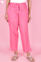 Cambric Cotton Pants In Candy Pink
