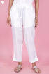 Cambric Cotton Pants In White