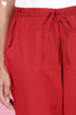 Cambric Cotton Pants In Red