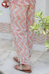 Cambric Cotton Straight Pant in Zig Zag Block Print