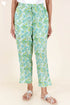 Cambric Cotton Straight Pants In Floral Print