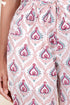 Cambric Cotton Straight Pants In Block Print