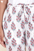 Cambric Cotton Straight Pants In Block Print