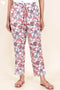 Cambric Cotton Straight Pants In Floral Print